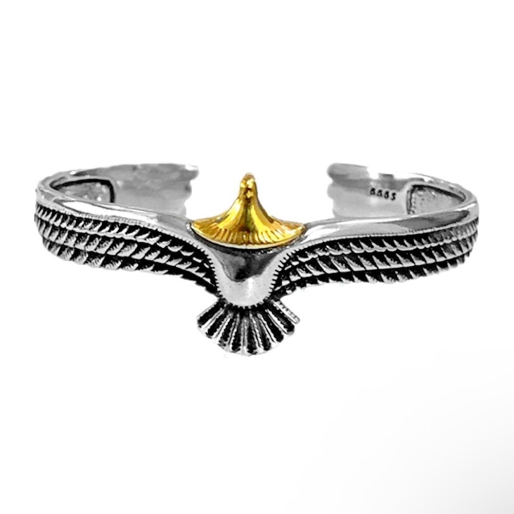 Sterling Silver Eagle Adjustable Bracelet - image 1